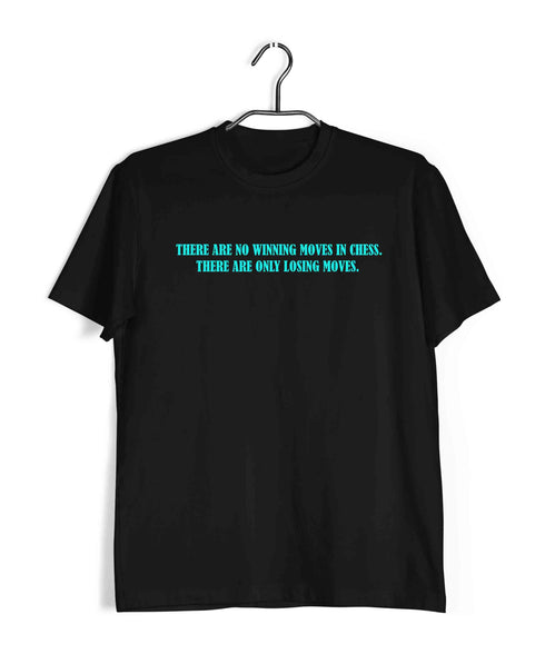 Chess Steinitz There's No Winning Move in Chess Sports Casual Graphic Printed T-Shirt for Men